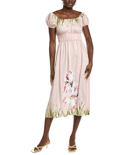Maison Tara Nova Midi Dress In White
