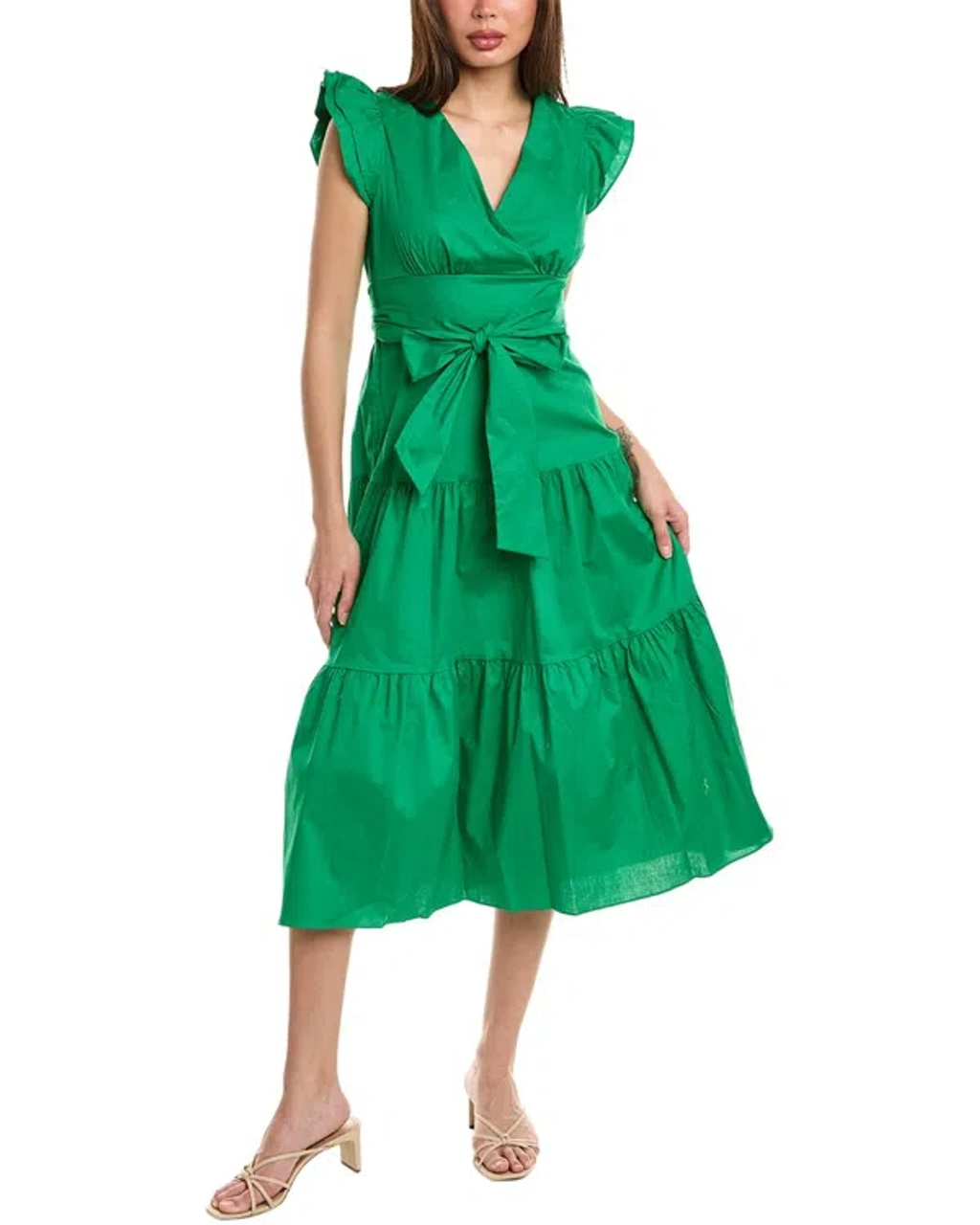 maison tara green dress Amazon.com: Maison Tara Women's Tropical Long Sleeve V-Neck Knot Front  Empire Waist Maxi Dress, Turq/Green : Clothing, Shoes & Jewelry