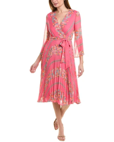 Maison Tara Printed Chiffon Maxi Dress In Pink