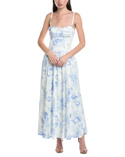 Maison Tara Printed Dress In White