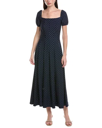 Maison Tara Printed Savannah Maxi Dress In Navy