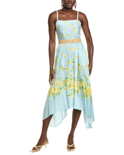 Maison Tara Sabra Midi Dress In Blue