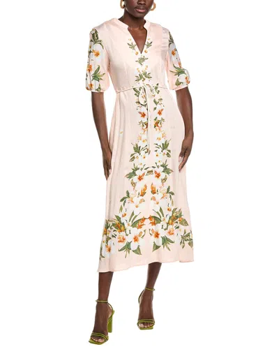 Maison Tara Sabra Midi Dress In Pink