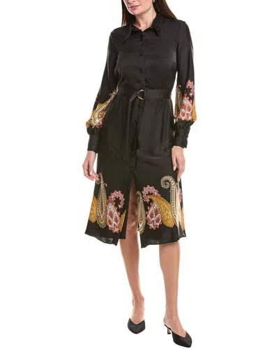 Maison Tara Satin Maxi Dress In Black