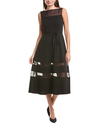 Maison Tara Scuba Crepe Maxi Dress In Black
