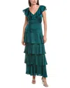 Maison Tara Solid Camilla Maxi Dress In Green