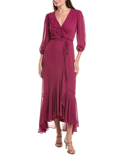 Maison Tara Solid Yoryu Maxi Dress In Pink