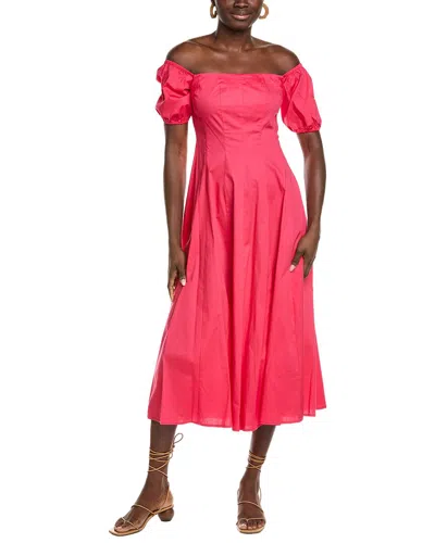 Maison Tara Stretch Poplin Maxi Dress In Pink