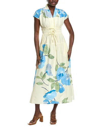 Maison Tara Stretch Poplin Sleeveless Maxi Dress In Multi