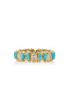 Maison Tjoeng Bébé 18k Yellow Gold Turquoise; Diamond Ring