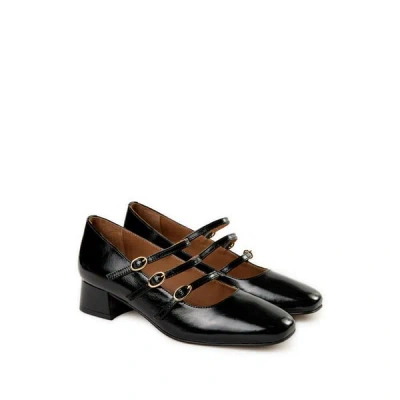 Maison Toufet Babies Ambre En Cuir Verni In Black