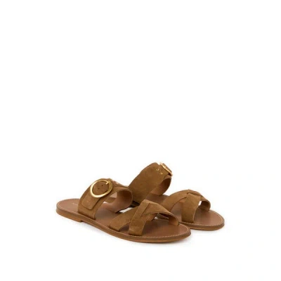 Maison Toufet Sandales Plates Elsa In Beige