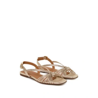 Maison Toufet Sandales Plates Mélodie In Doré
