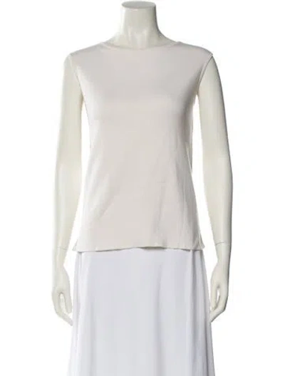 Pre-owned Maison Ullens Bateau Neckline Sleeveless Top In Neutral