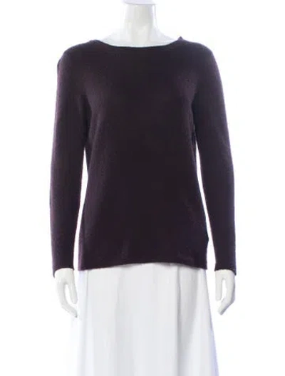 Pre-owned Maison Ullens Cashmere Bateau Neckline Sweater In Purple