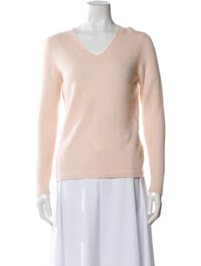 Pre-owned Maison Ullens Cashmere V-neck Sweater In Blue