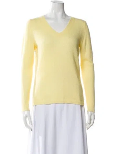 Pre-owned Maison Ullens Cashmere V-neck Sweater In Blue