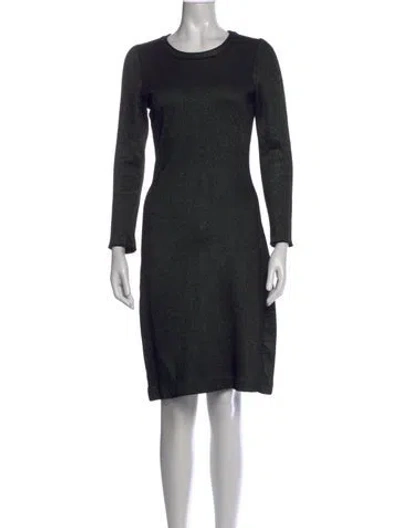 Pre-owned Maison Ullens Crew Neck Knee-length Dress In Black