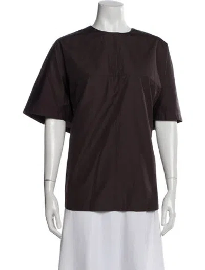 Pre-owned Maison Ullens Crew Neck Short Sleeve Top In Brown
