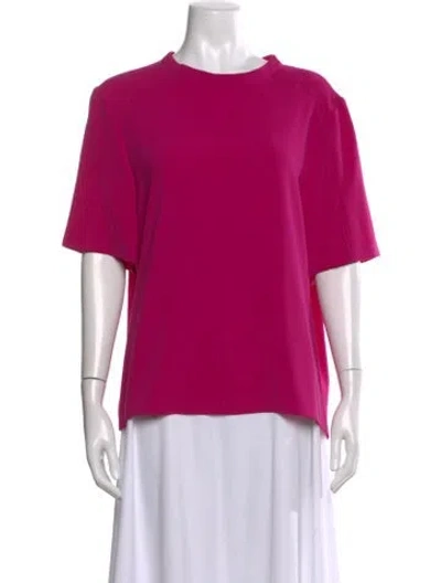 Pre-owned Maison Ullens Crew Neck Short Sleeve Top In Pink