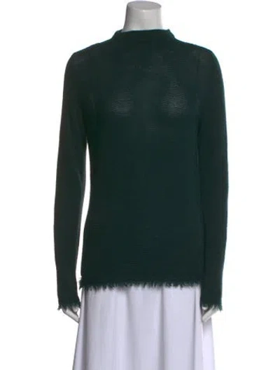Pre-owned Maison Ullens Mock Neck Sweater In Green