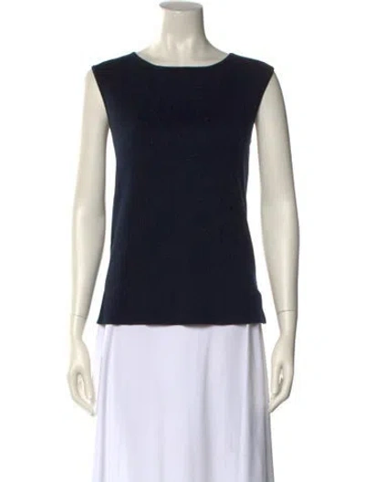 Pre-owned Maison Ullens Scoop Neck Sleeveless Top In Blue