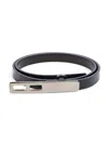 Maison Ullens Slim Belt In Blue