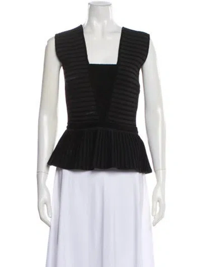 Pre-owned Maison Ullens Square Neckline Sleeveless Top In Black