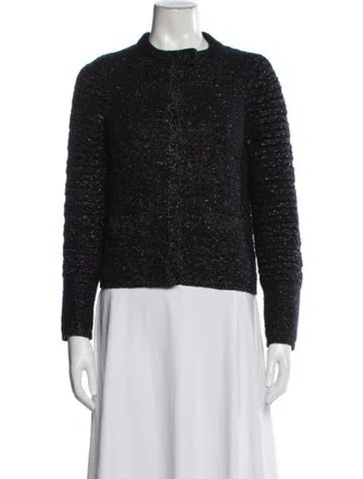 Pre-owned Maison Ullens Tweed Pattern Jacket In Black