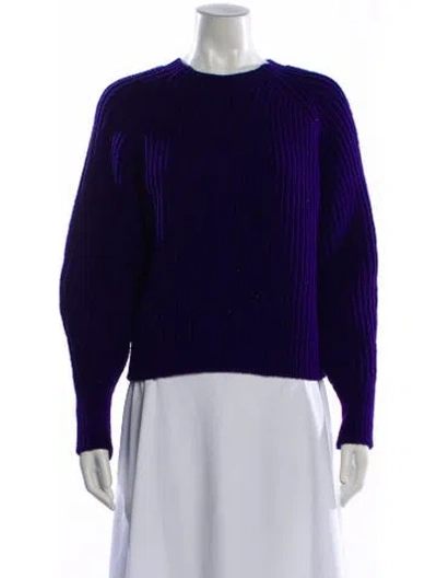 Pre-owned Maison Ullens Virgin Wool Crew Neck Sweater In Purple