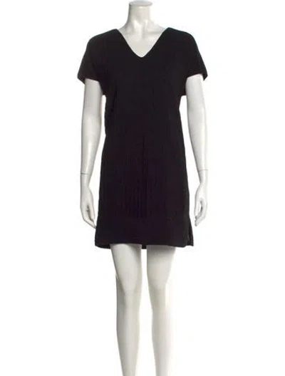 Pre-owned Maison Ullens V-neck Mini Dress In Black