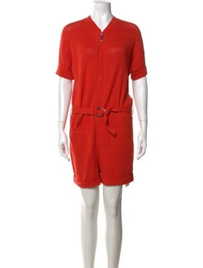 Pre-owned Maison Ullens V-neck Romper In Orange