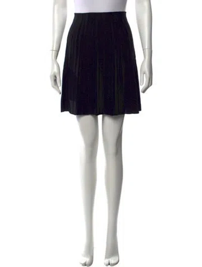 Pre-owned Maison Ullens Wool Mini Skirt In Black