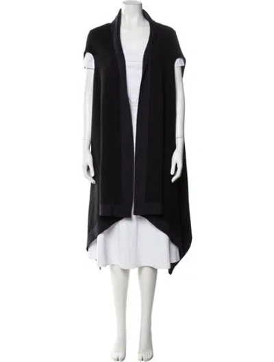 Pre-owned Maison Ullens Wool Open Front Sweater In Black