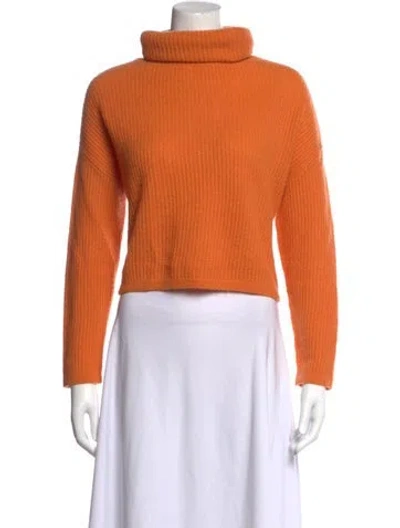 Pre-owned Maison Ullens Wool Turtleneck Sweater In Orange
