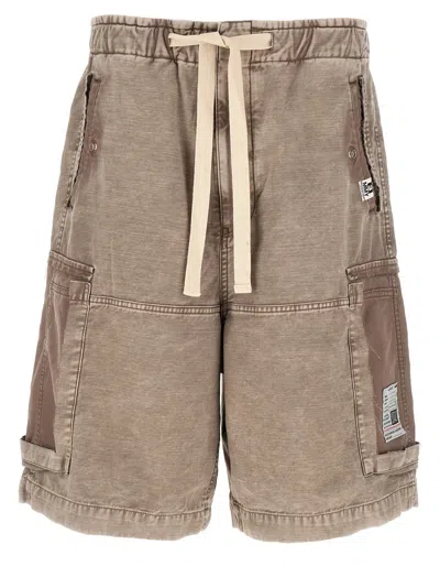 Maison Yasuhiro Brown Logo Shorts