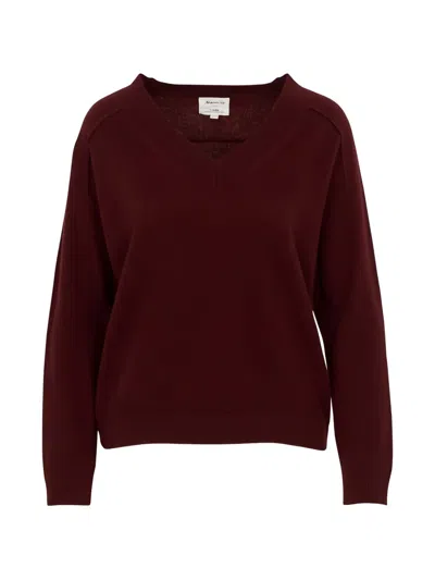 Maison123 Bary V-neck Cashmere Sweater In 레드
