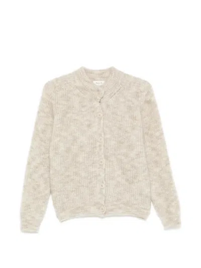 Maison123 Becky Button Cardigan In Neutral