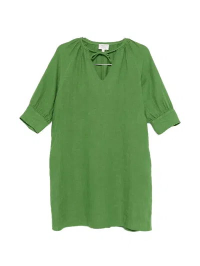Maison123 Blinny Tie-neck Mini Dress In 그린