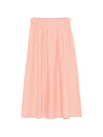 Maison123 Brune Striped Midi Skirt In Pink