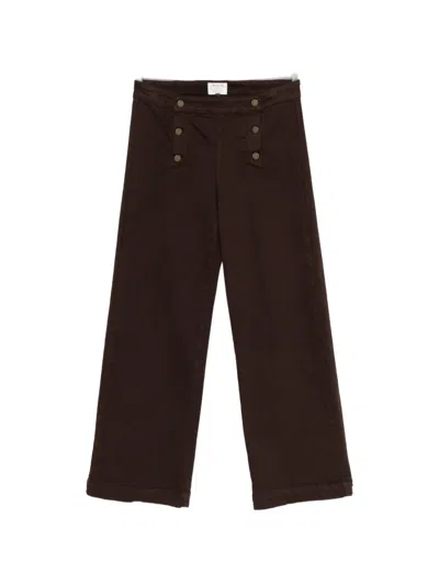 Maison123 Buttoned Trousers In Brown