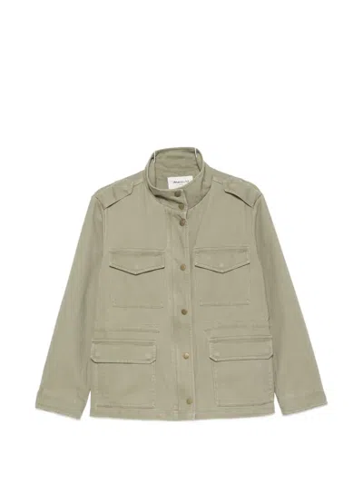 Maison123 Claire Four-pocket Epaulette Jacket In Green