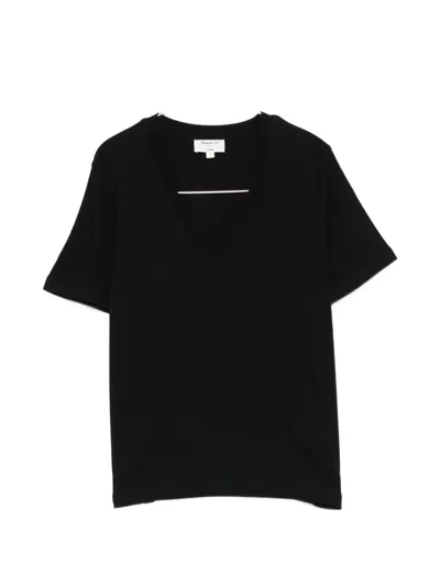 Maison123 Dana V-neck T-shirt In Black