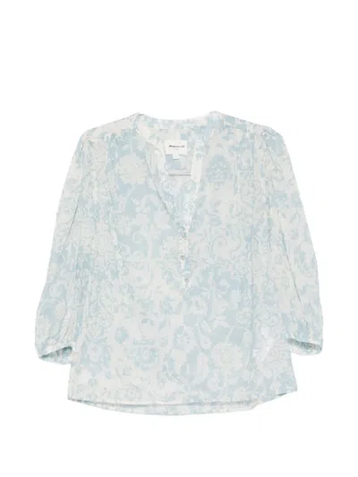 Maison123 Devona Floral-print Blouse In Blue