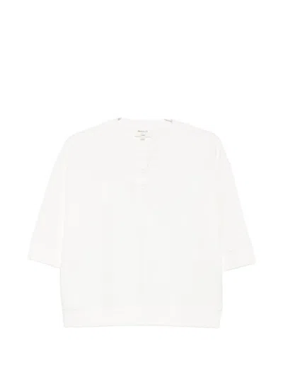 Maison123 Laurena Short-sleeve Henley Top In 뉴트럴