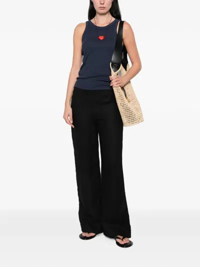 Maison123 Leopold Ribbed Tank Top In Blue