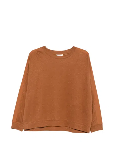 Maison123 Lisa Long-sleeve T-shirt In Brown