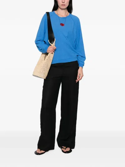 Maison123 Louison Raglan-sleeve Sweater In Blue