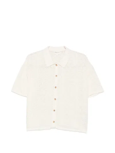 Maison123 Lucia Pointelle-knit Shirt In 뉴트럴