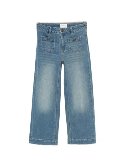 Maison123 Mae Cropped Jeans In Blue